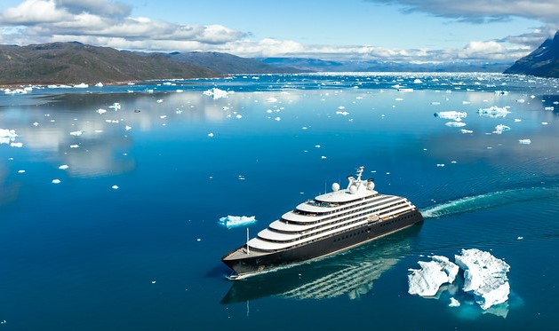 Scenic Eclipse luxury expedition ship in Antarctic waters